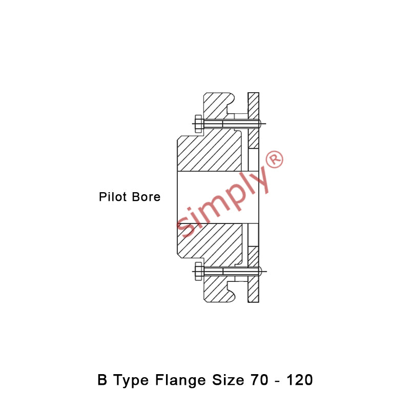 Major Brand F110B-MB Drive Coupling Pilot Bore Max Bore 90mm