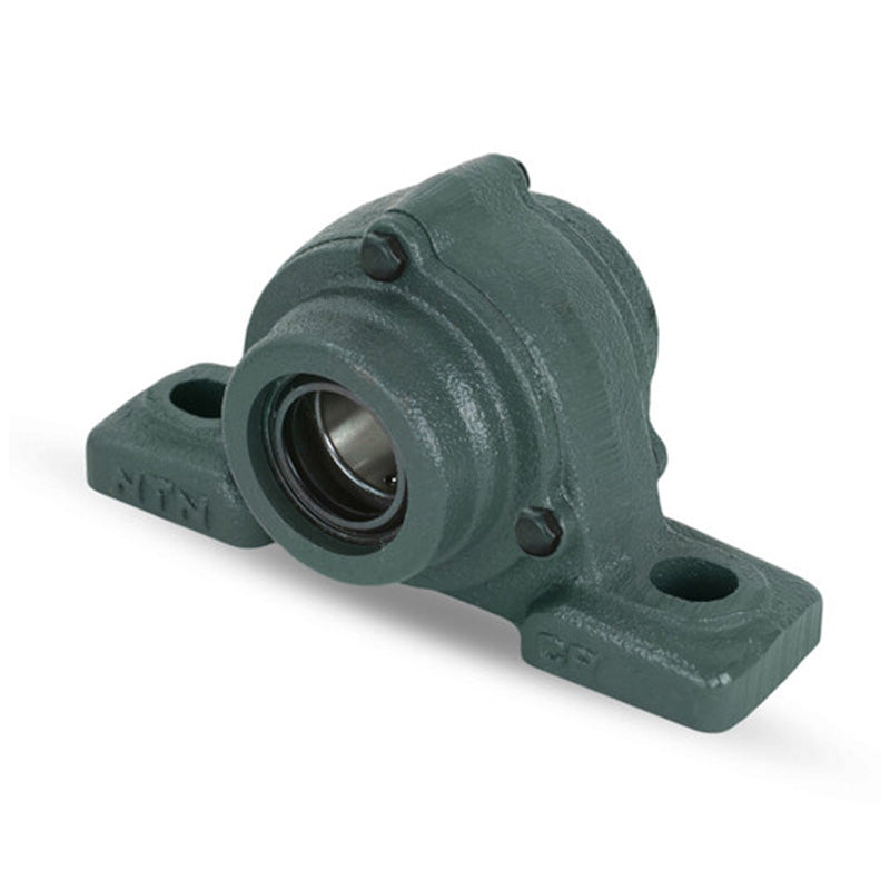 NTN C-UCP218D1 Metric Cast Iron Two Bolt Pillow / Plummer Block Housing with 90mm Bore Insert with Cast Iron Cover - Open Version - Allow 2-3 Days