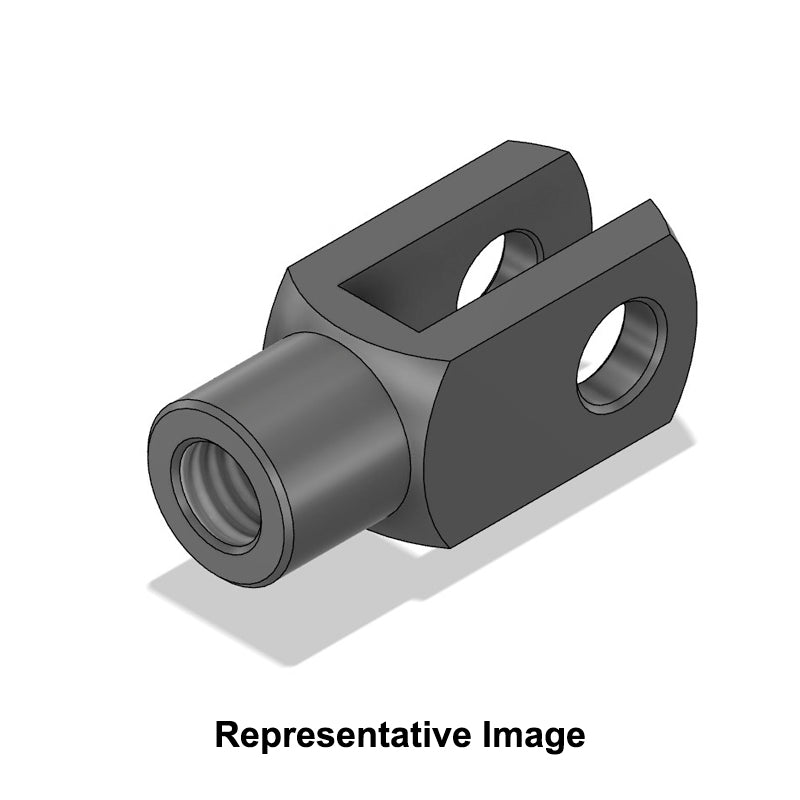 Chiavette G8X16FG Right Hand Female Steel Clevis 8mm Bore 16mm Base / Bore Center M8x1 Thread - Allow 7-10 Days