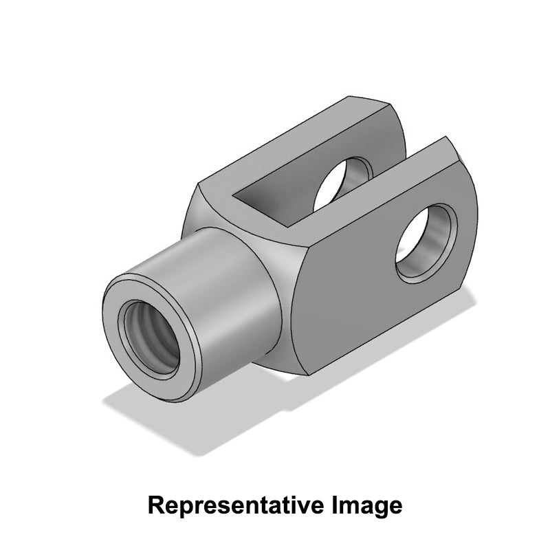 Chiavette GA10x20 Right Hand Female Aluminium Clevis 10mm Bore 20mm Base / Bore Center M10x1.5 Thread - Allow 7-10 Days