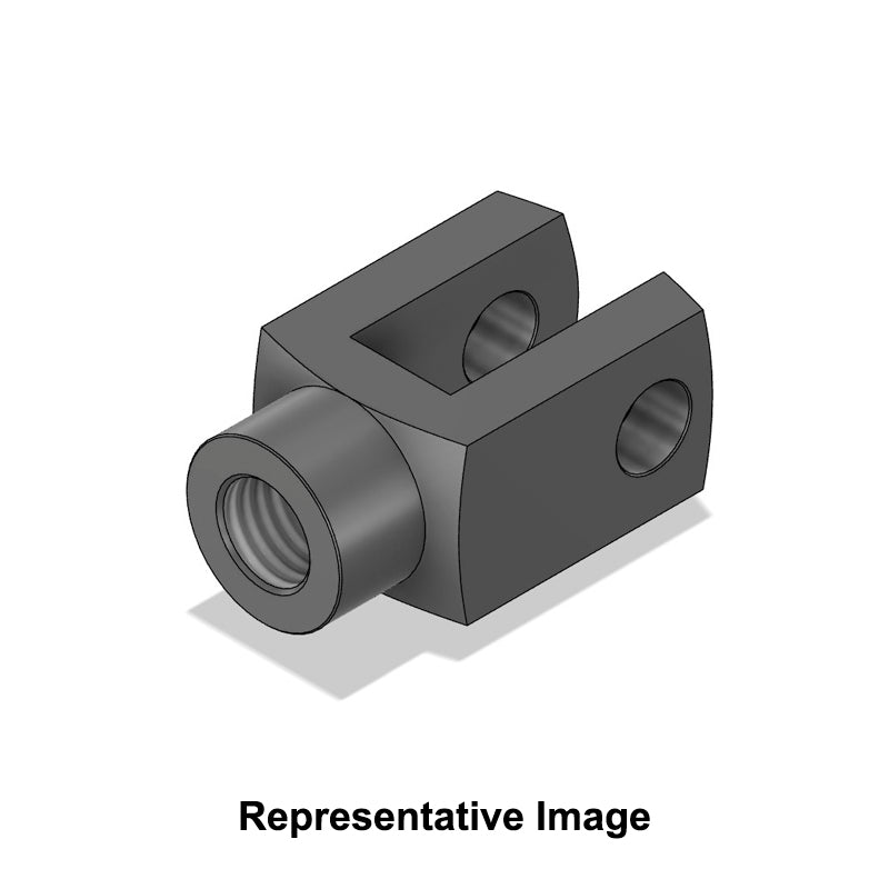 Chiavette G8x16 CNOMO Right Hand Female Steel Clevis 8mm Bore 16mm Base / Bore Center M10x1.5 Thread - Allow 7-10 Days