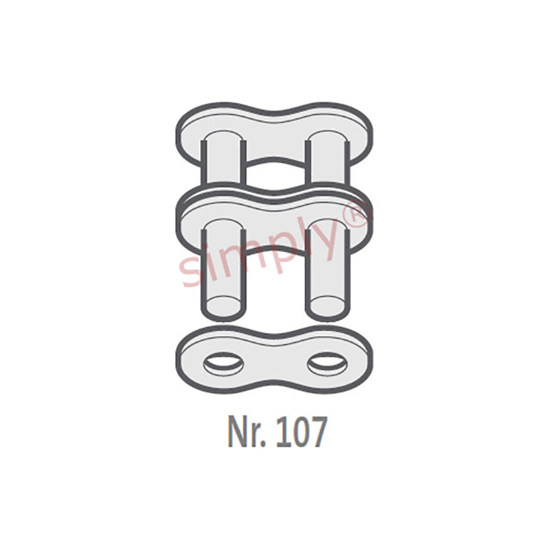 Renold SD 32B-2-NO107 BS Duplex Chain Outer Link To Be Riveted 2 inch Pitch
