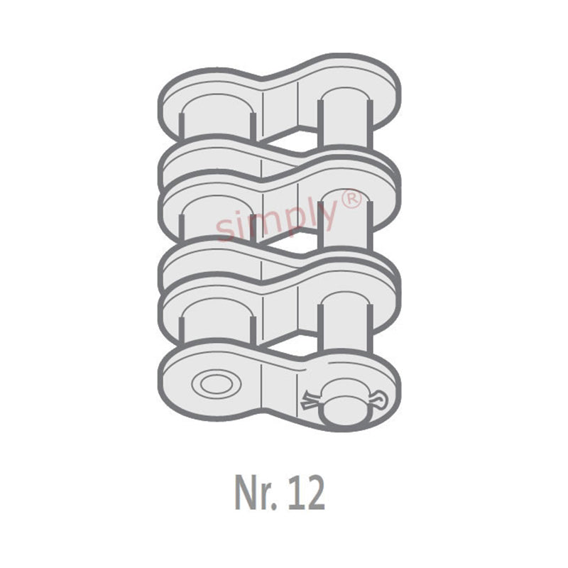 Renold SD 16B-3-NO12 BS Triplex Chain Single Cranked Cottered Link 1 inch Pitch