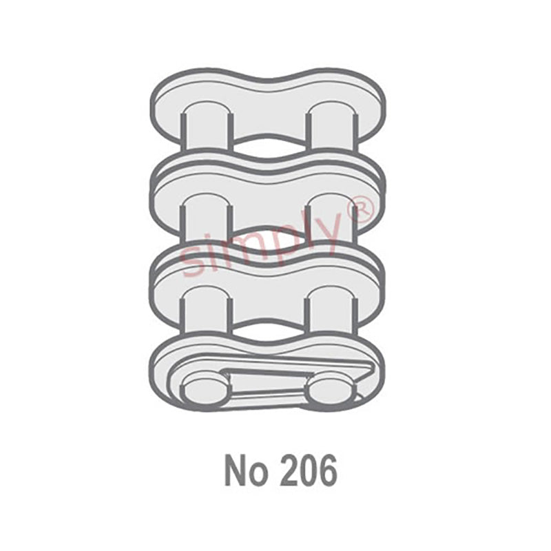 Sedis Alpha 12A-3-NO206 ANSI Triplex Connecting Link With Spring Clip 3/4 inch Pitch