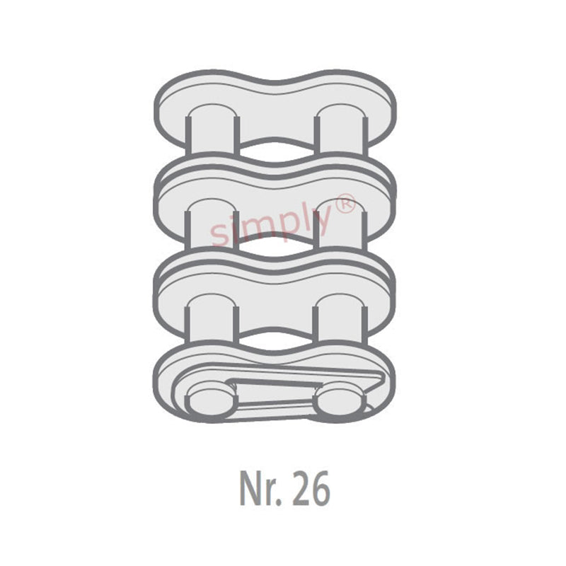 Renold Synergy 80-3-NO26 ANSI / AS Triplex Chain Connecting Link With Spring Clip 1 inch Pitch