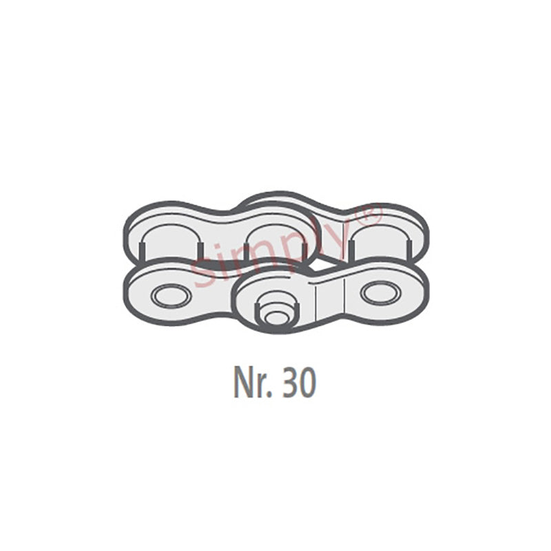 Renold Blue Box 40-1-NO30 ANSI / AS Simplex Chain Double Cranked Link 1/2 inch Pitch
