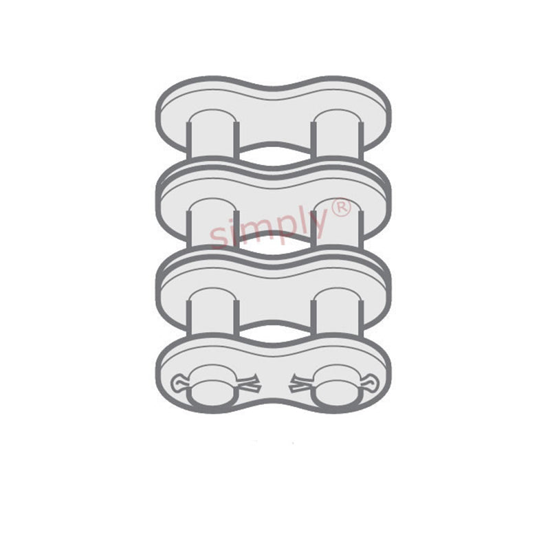 Renold Synergy 40-3-NO58 ANSI / AS Triplex Chain Cottered Connecting Link 1/2 inch Pitch