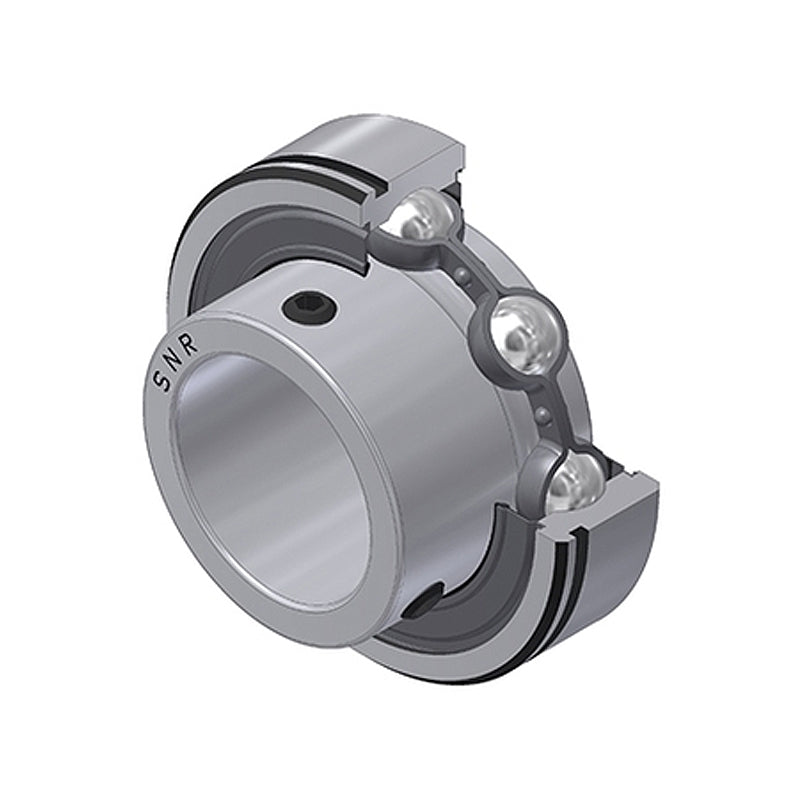 SNR CUS206-20 Imperial Full Width Parallel Outer Bearing Insert 1-1/4 inch Bore 62mm Outside Diameter with Grub Screws - Allow 2-3 Days