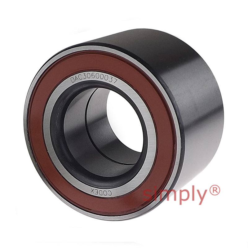Codex DAC30600037 Rubber Sealed Double Row Deep Groove Wheel Ball Bearing 30x60x37mm