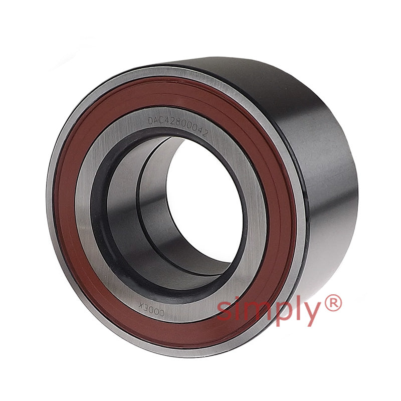 Codex DAC42800042 Rubber Sealed Double Row Deep Groove Wheel Ball Bearing 42x80x42mm