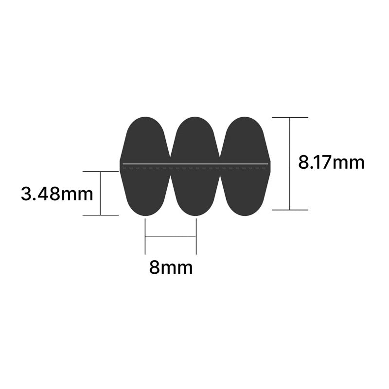 DD1690-5M-9 Continental Double-Sided Timing Belt 9mm Wide 5mm Pitch 338 Teeth