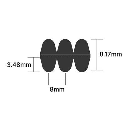DD640-8M-50 Transflex Double-Sided Timing Belt 50mm Wide 8mm Pitch 80 Teeth