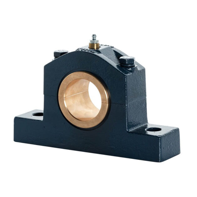 Major Brand DIN505-120M Medium Duty Metric Split Cast Iron Two Bolt Pillow / Plummer Block Housing with 120mm Bore Gunmetal Bush Insert - Allow 3-4 Weeks