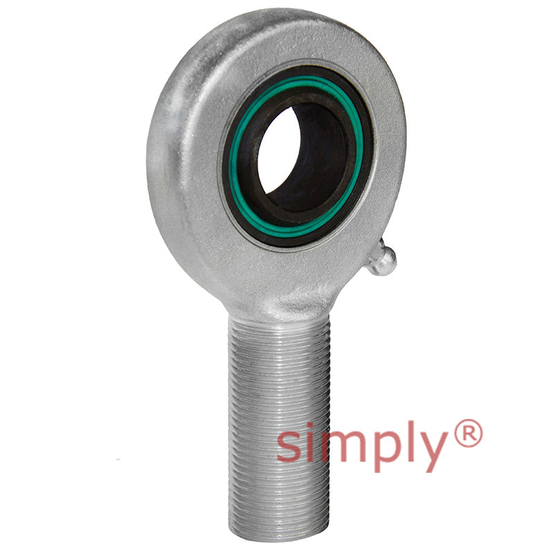 Fluro EA402RS Right Hand Zinc Plated Steel / Steel Male Plain Rod End M39x3 Thread