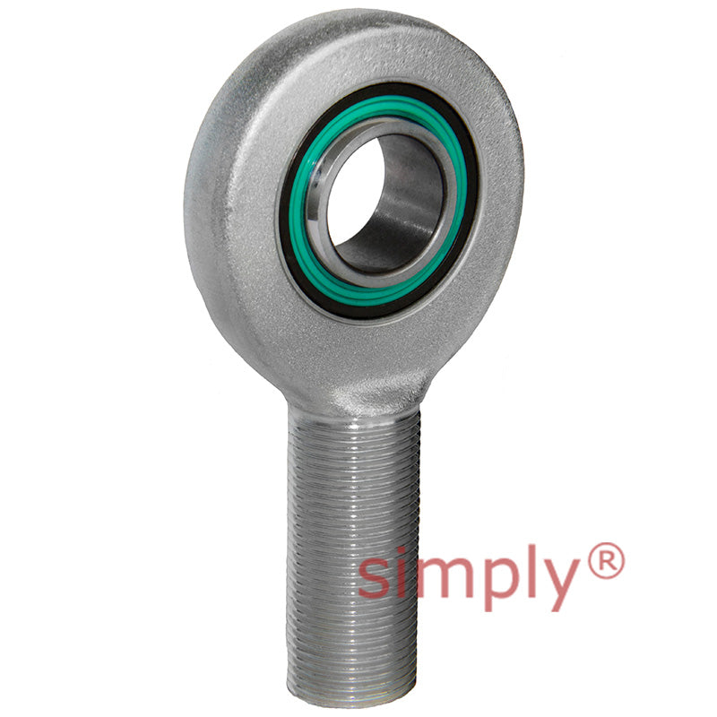Fluro EA60D2RS Right Hand Zinc Plated Steel / Steel Maintenance Free Male Plain Rod End M52x3 Thread