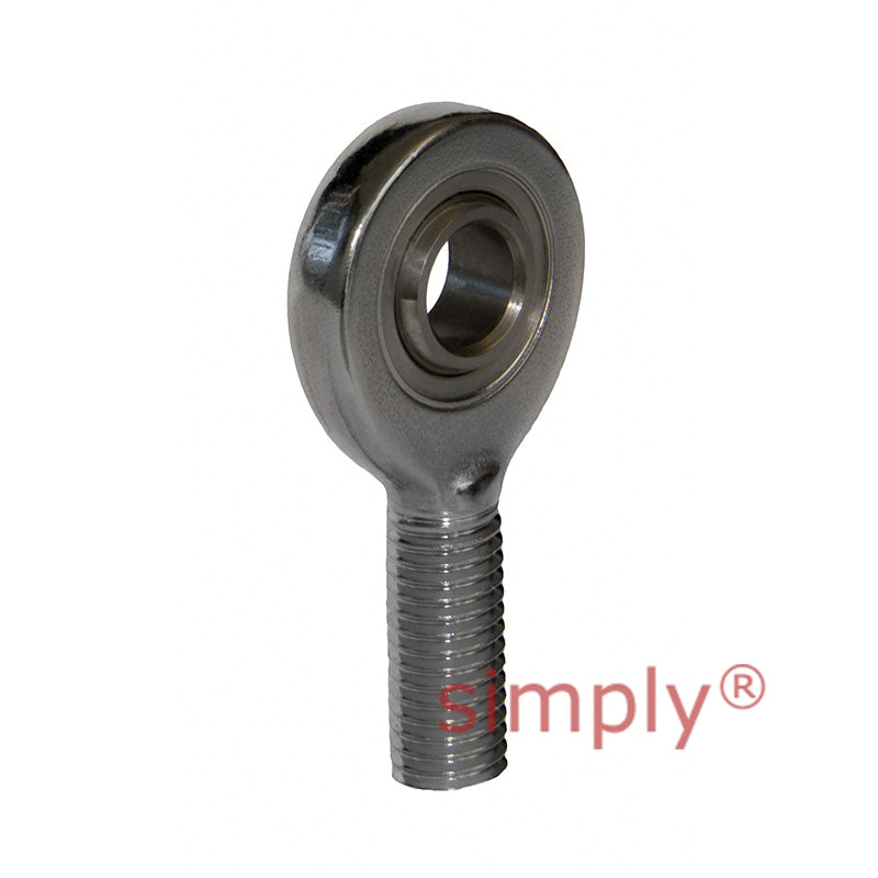 Fluro EA60DNIRO Right Hand Stainless Steel / PTFE Lined Maintenance Free Male Plain Rod End M52x3 Thread