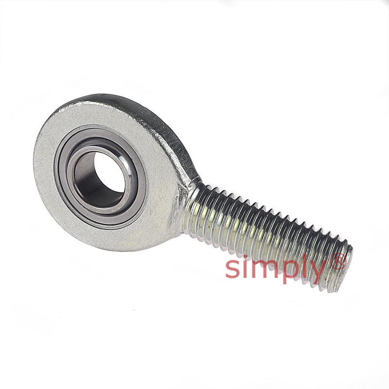 Fluro EA6D Right Hand Zinc Plated Steel / Steel Maintenance Free Male Plain Rod End M6 Thread