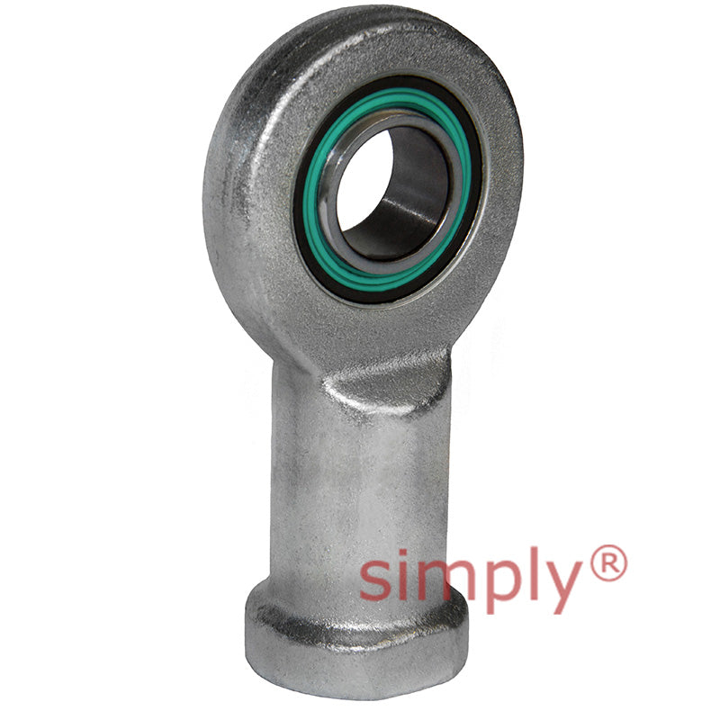 Fluro EIL45D2RS Left Hand Zinc Plated Steel Maintenance Free Female Plain Rod End M42x3 Thread