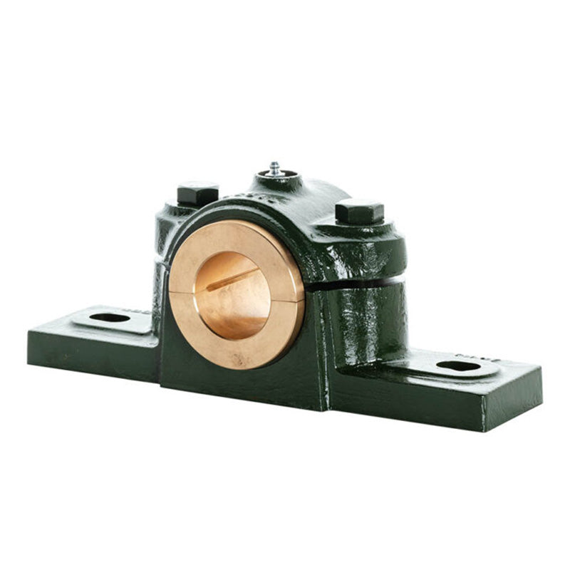 Major Brand EN35M Metric Split Cast Iron Two Bolt Pillow / Plummer Block Housing with 30mm Bore Gunmetal Bush Insert - Allow 3-4 Weeks