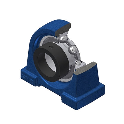 SNR ESPA203 Threaded Base Small Footprint Metric Pillow / Plummer Block Housing with Eccentric Collar Insert 17mm Bore - Allow 2-3 Days
