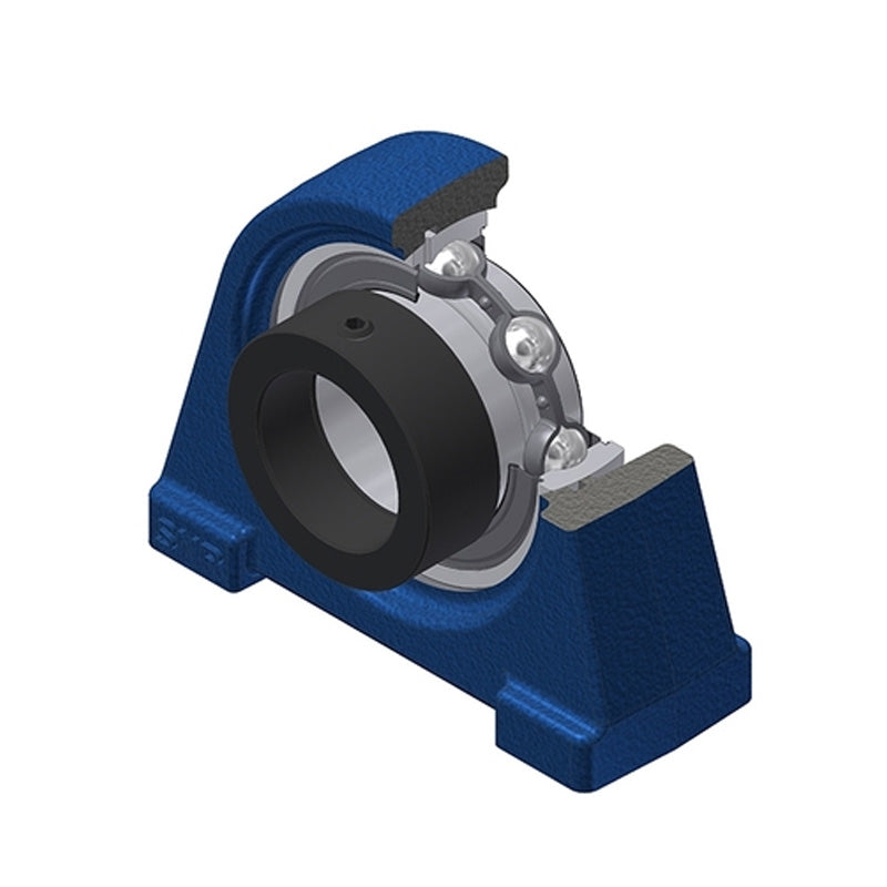SNR ESPAE203 Threaded Base Small Footprint Metric Pillow / Plummer Block Housing with Eccentric Collar Insert 17mm Bore - Allow 2-3 Days