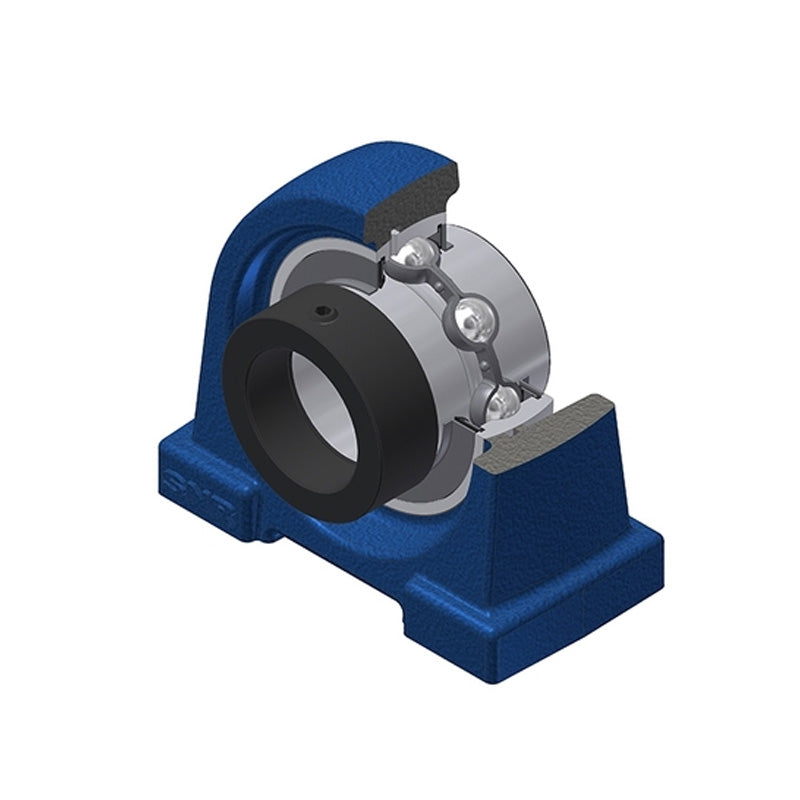 SNR EXPA212 Threaded Base Small Footprint Metric Pillow / Plummer Block Housing with Eccentric Collar Insert 60mm Bore - Allow 2-3 Days