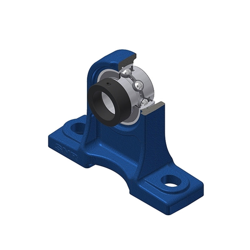 SNR EXPH210 Metric Cast Iron High Centre Height Two Bolt Pillow / Plummer Block Housing with 50mm Bore Eccentric Collar Insert - Allow 2-3 Days