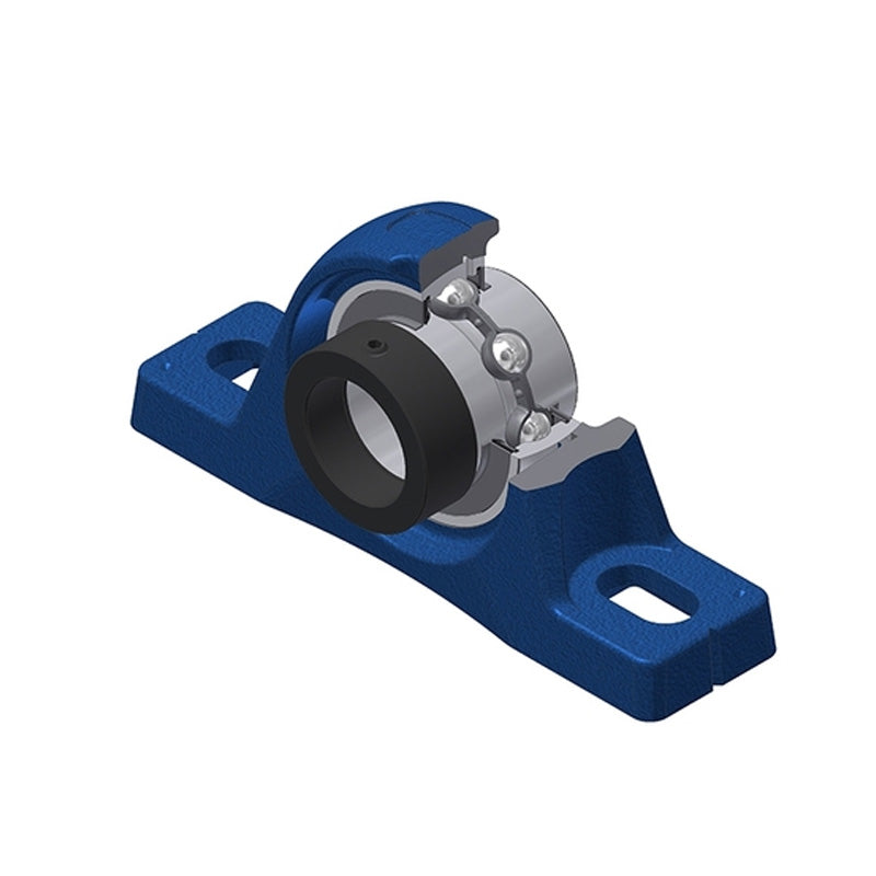 SNR EXPLE207-20 Imperial Cast Iron Two Bolt Pillow / Plummer Block Housing with 1-1/4 inch Eccentric Collar Insert - Allow 2-3 Days