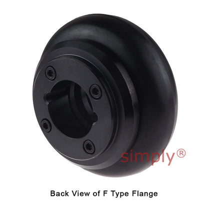 Major Brand F50F/F50B Inner Facing Taper Bore/Pilot Bored Tyre Drive Coupling Assembly with Fire Resistant Antistatic (F.R.A.S) Tyre