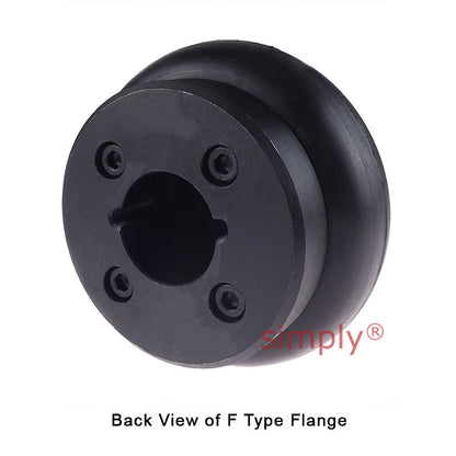 Major Brand F40F/F40F Inner Facing Taper Bores Type Tyre Drive Coupling Assembly with Natural Rubber Tyre