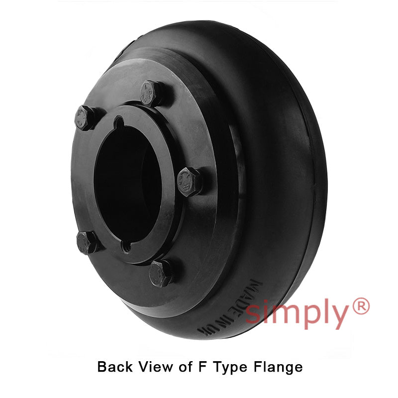 Major Brand F70F/F70F Inner Facing Taper Bores Type Tyre Drive Coupling Assembly with Fire Resistant Antistatic (F.R.A.S) Tyre