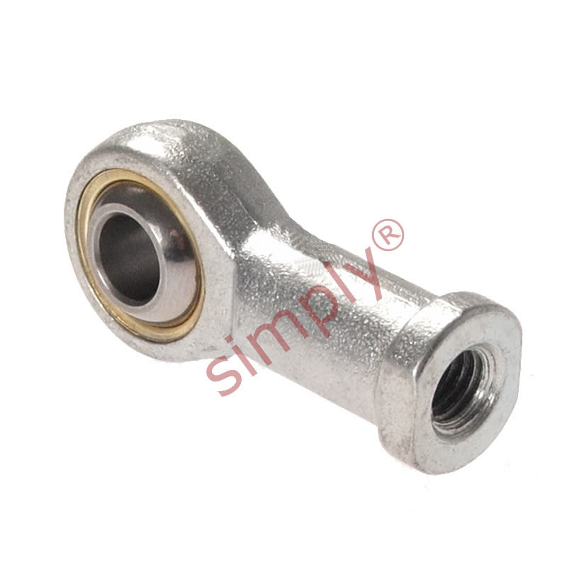Branded FB-04 Right Hand Imperial Steel / Bronze Lined Maintenance Required Plain Female Rod End 1/4 UNF Thread