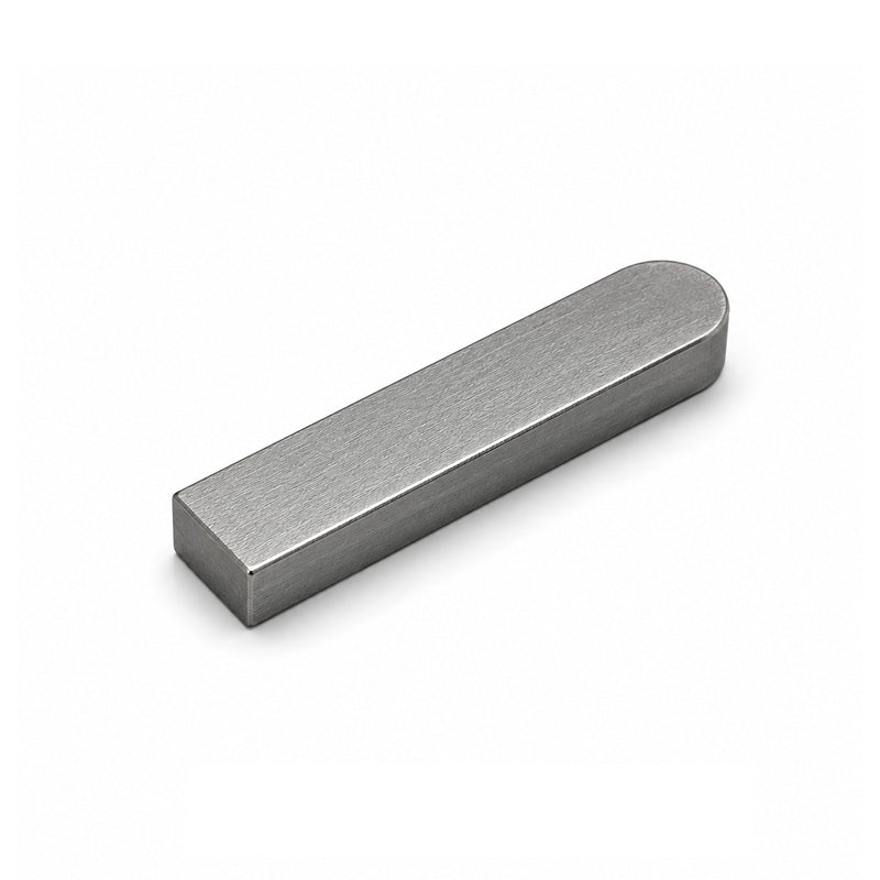 Metric Carbon Steel DIN6885 Feather Key with 1 Rounded End 5x5x12mm - Allow 2-3 Days