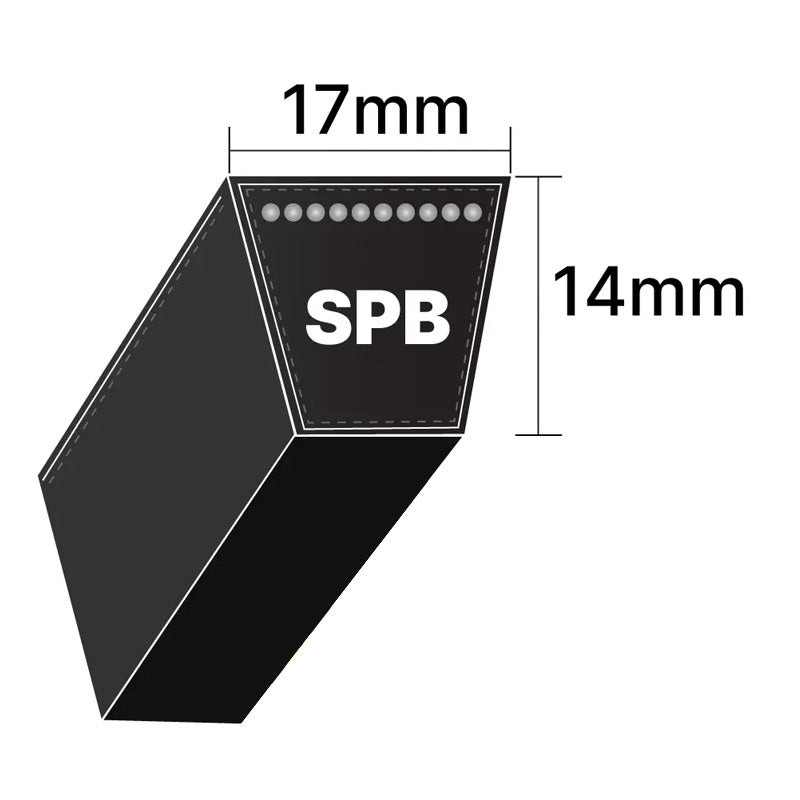 FSPB3550 SPB Section Anti Static Fire Resistant Wrapped V-Belt 17x14mm - Allow 2-3 Days