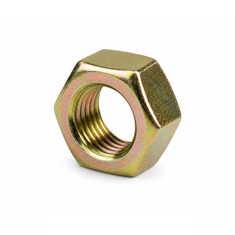 Unifix M8x13 - Class 8 Steel Full Nut DIN 934 with 1.25mm Pitch and Zinc and Yellow Finish - Allow 2-3 Days