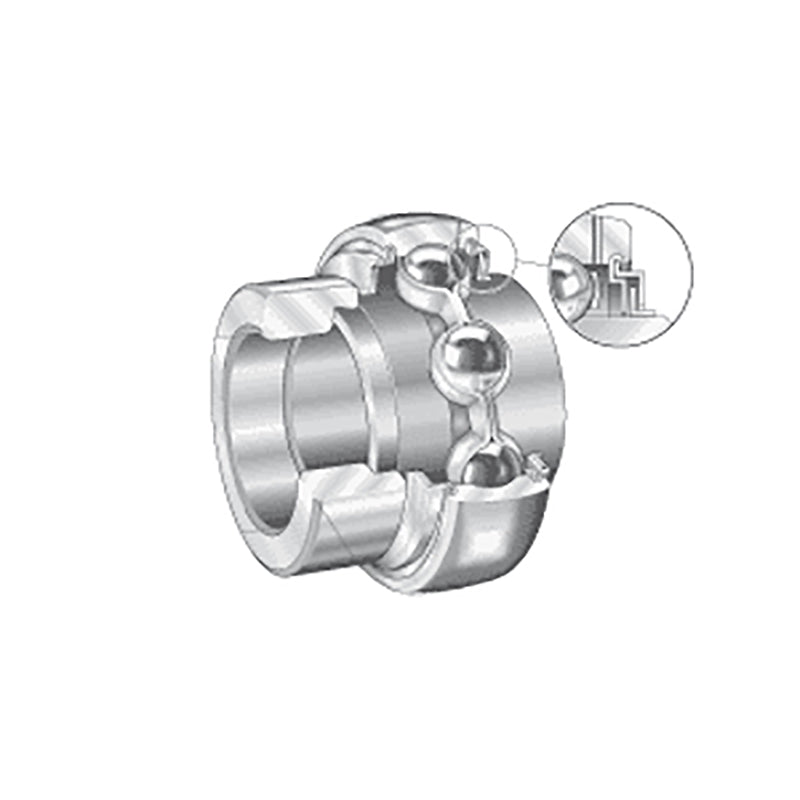 INA GE35XLKLLB Metric Spherical Outer Bearing Insert with L Seals and Eccentric Collar 35x72x51.3mm