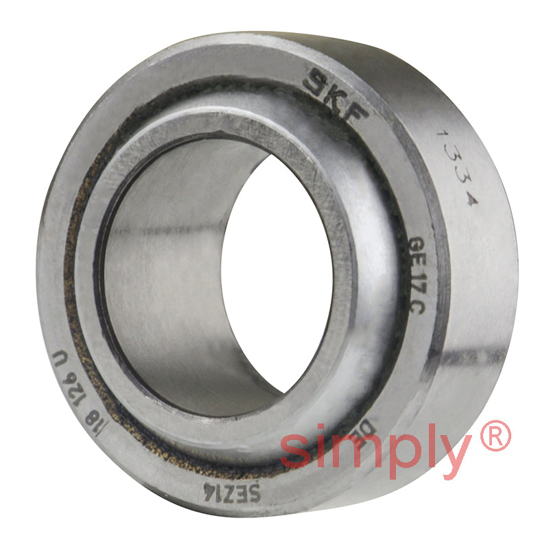 SKF GE17C Maintenance Free Spherical Plain Bearing Steel / Bronze 17x30x14x10mm