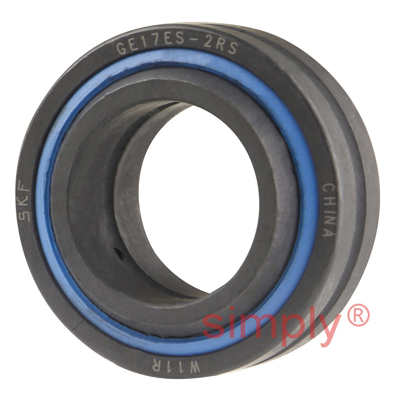 SKF GE17ES2RS Double Sealed Spherical Plain Bearing 17x30x10x14mm