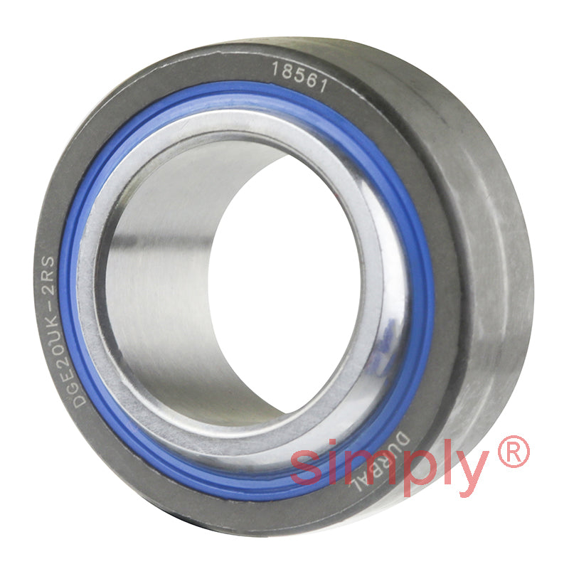 Major Brand GE20TXE2LS Maintenance Free Spherical Plain Bearing Steel / PTFE Fabric 20x35x16x12mm