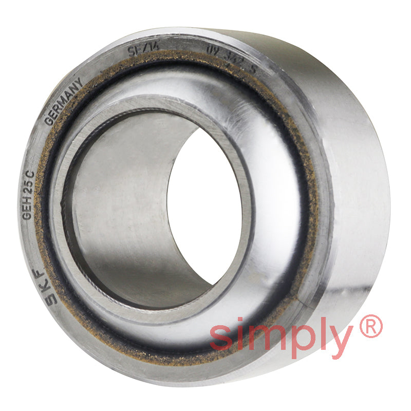 SKF GEH25C Maintenance Free Spherical Plain Bearing Steel / Bronze 25x47x28x18mm