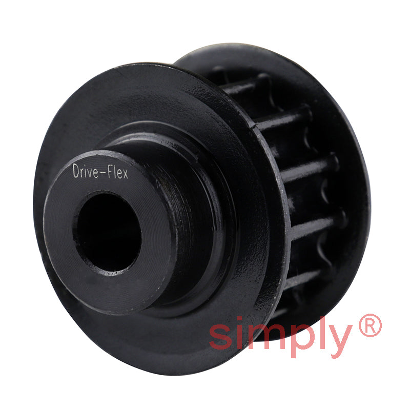 Drive-Flex P38-8M-30F - 8mm Pitch 38 Tooth Flanged HTD Type Steel Pilot Bore Timing Pulley for 30mm Wide Belts