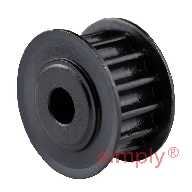 P14-5M-15F - 5mm Pitch 14 Tooth Flanged HTD Type Steel Pilot Bore Timing Pulley for 15mm Wide Belts