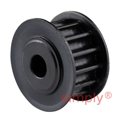 P14-5M-15F - 5mm Pitch 14 Tooth Flanged HTD Type Steel Pilot Bore Timing Pulley for 15mm Wide Belts
