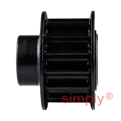 P14-5M-15F - 5mm Pitch 14 Tooth Flanged HTD Type Steel Pilot Bore Timing Pulley for 15mm Wide Belts