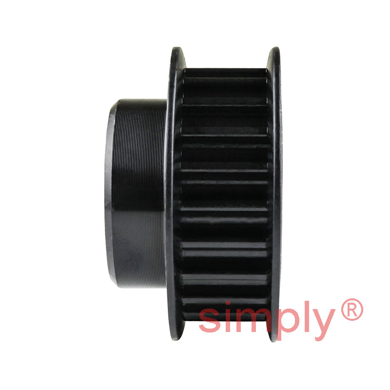 P22-5M-15F - 5mm Pitch 22 Tooth Flanged HTD Type Steel Pilot Bore Timing Pulley for 15mm Wide Belts