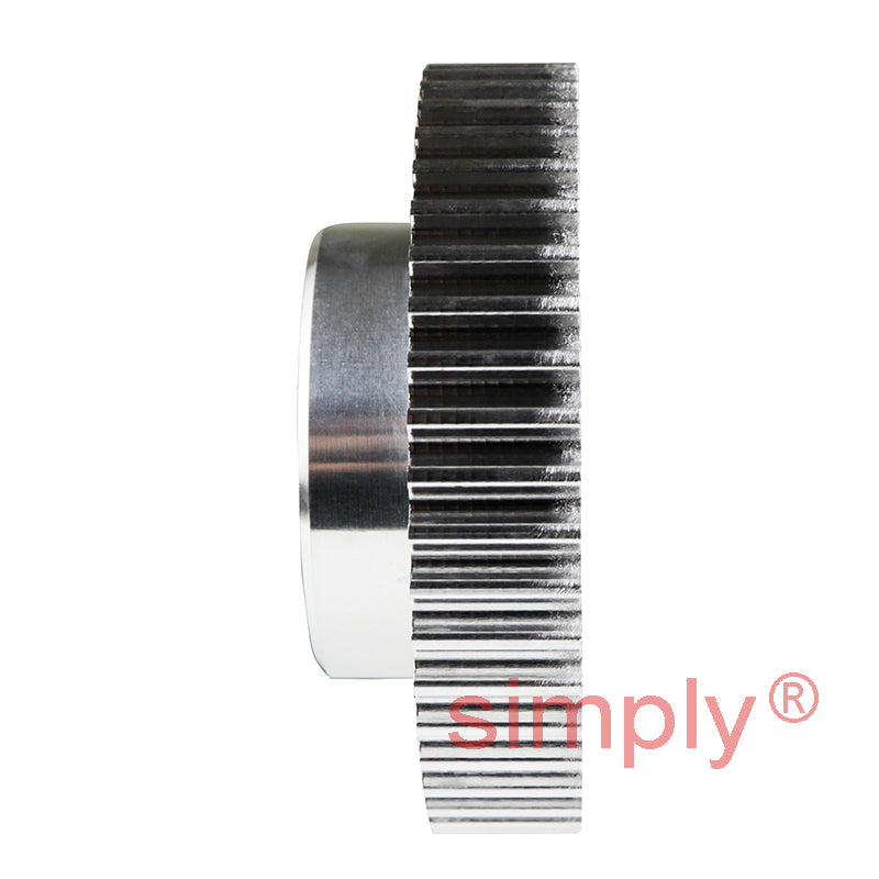 P48-5M-25 - 5mm Pitch 48 Tooth Flangeless HTD Type Aluminium Pilot Bore Timing Pulley for 25mm Wide Belts
