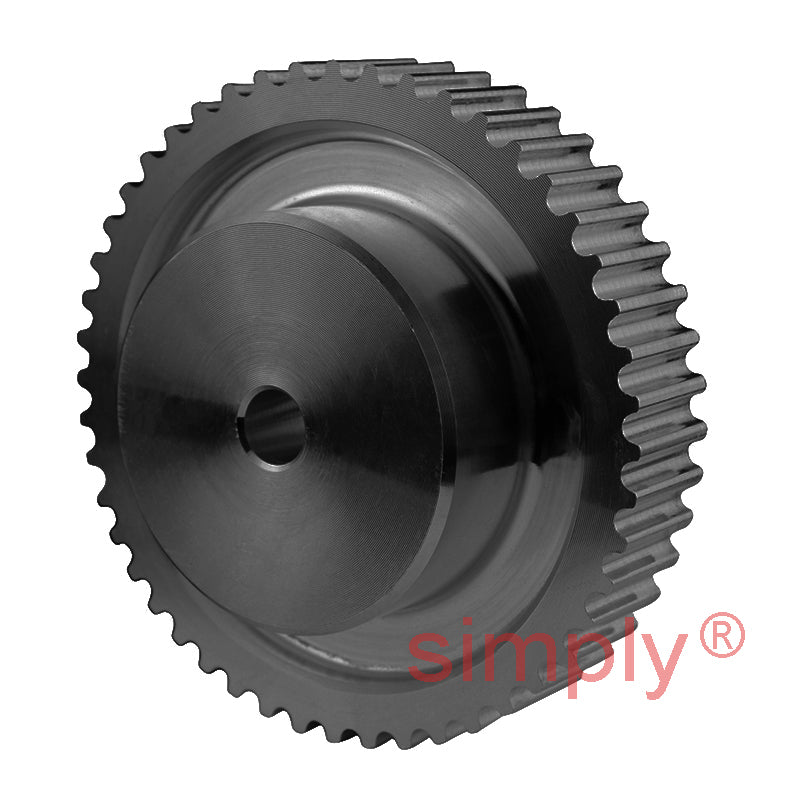 P72-8M-30 - 8mm Pitch 72 Tooth Flangeless HTD Type Steel Pilot Bore Timing Pulley for 30mm Wide Belts
