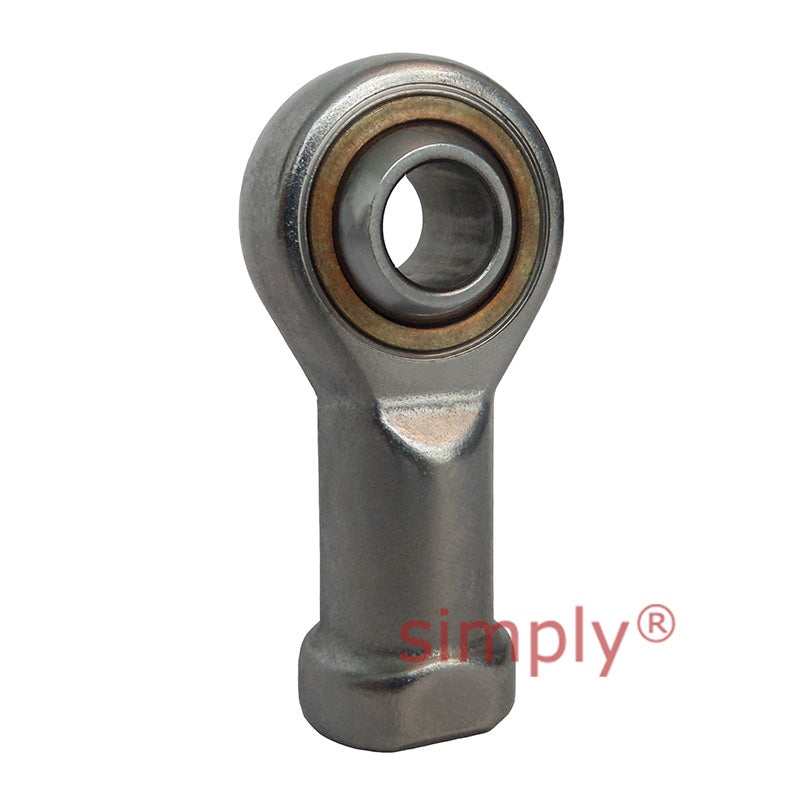 Fluro GILRSW16 Left Hand Zinc Plated Stainless Steel / PTFE Lined Maintenance Free Female Plain Rod End M16 Thread