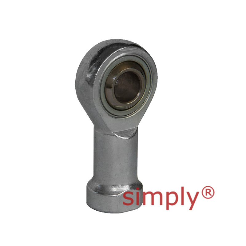Fluro GILSW08 Left Hand Zinc Plated Steel / PTFE Lined Maintenance Free Female Plain Rod End M8 Thread
