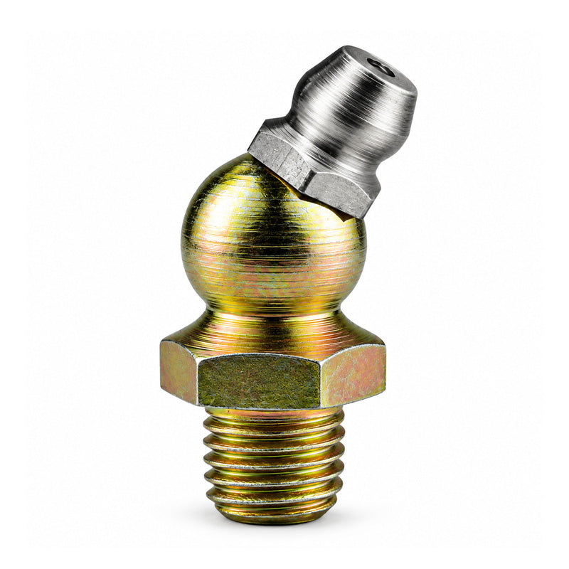 1/8x27 PTF Hardened Mild Steel Zinc Plated 65 deg Hydraulic Grease Nipples - Pack of 500
